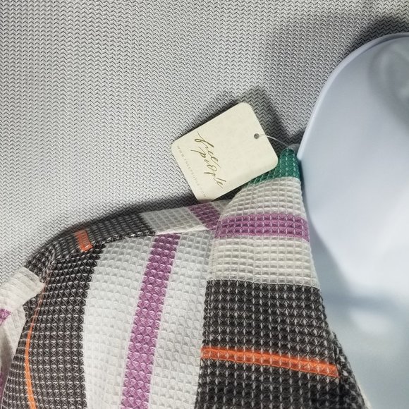 Free People Soleil Time XS Oversize Polo Shirt Top Endless Summer Stripe… - Picture 4 of 6